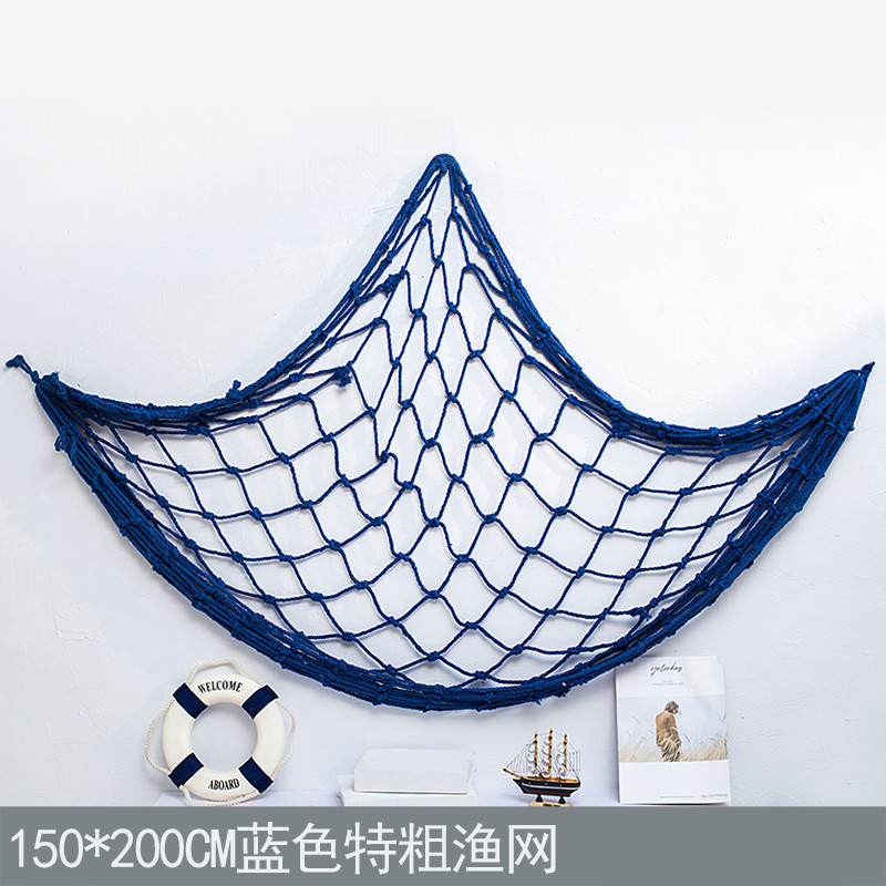 地中海风情渔网装饰 粗线与麻绳的艺术融合